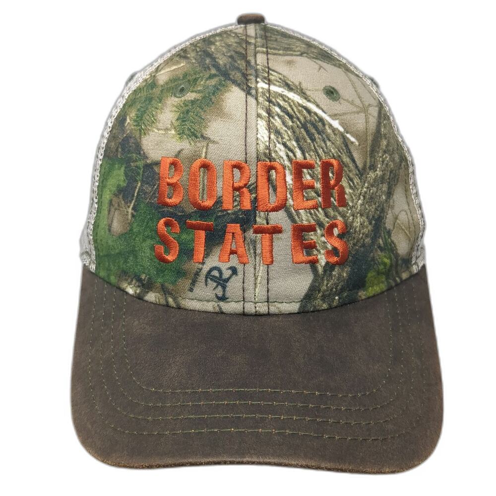 Paramount Trucker Hat Brown Camo Border States One Size Snapback Mesh Cap